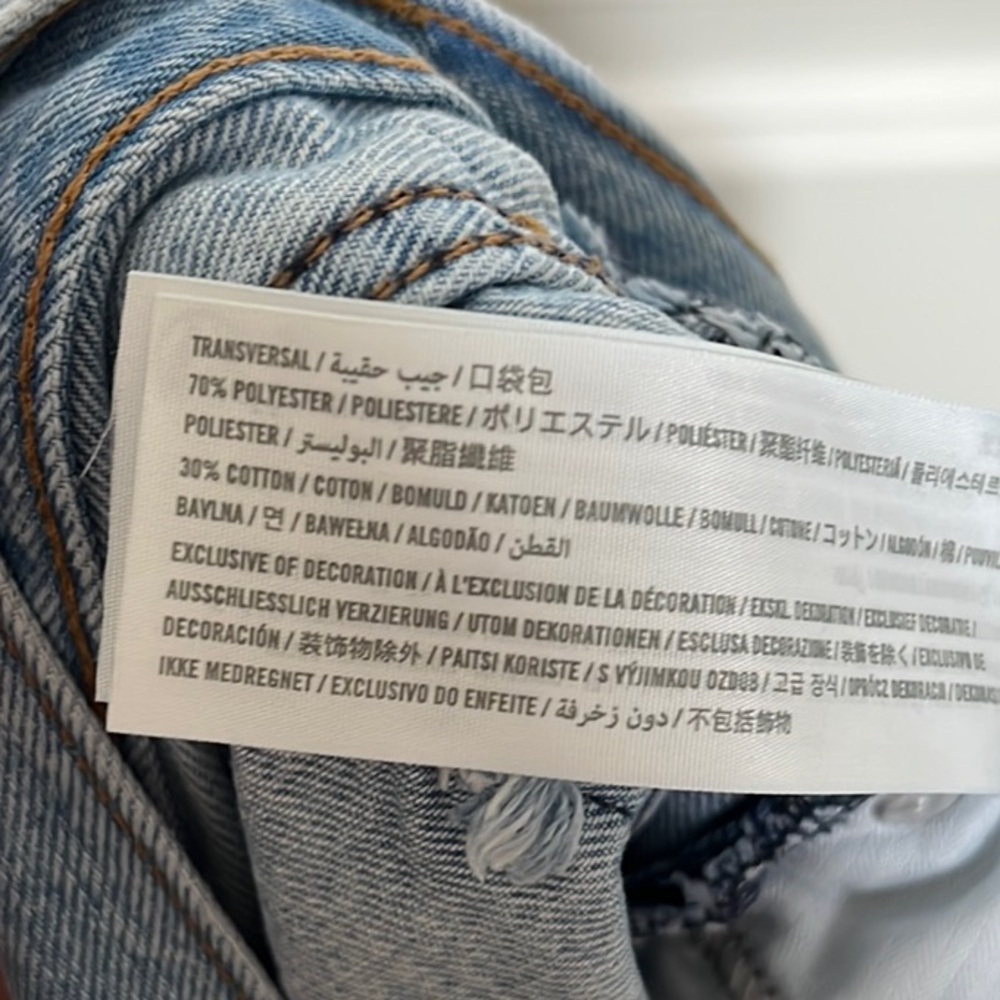 Abercrombie & Fitch Ultra Loose Low Rise Light Blue Denim Jeans Curve 28 6 Short - Picture 6 of 7